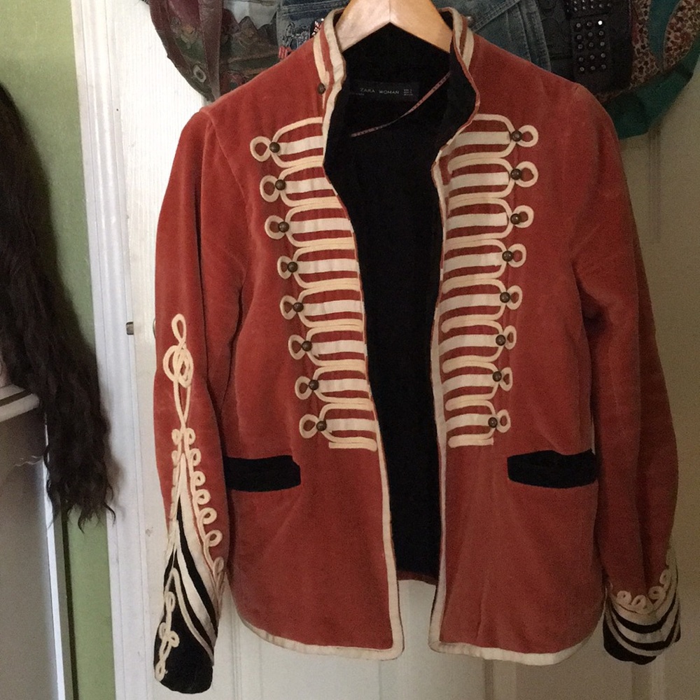 ZARA MILITARY BAND JACKET in Pumpkin color